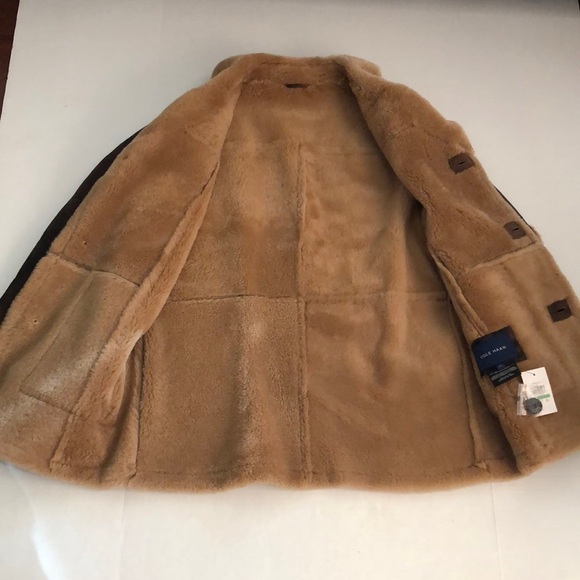 COLE HAAN REAL FUR LAMB LEATHER JACKET COAT/NWT - Picture 9 of 16